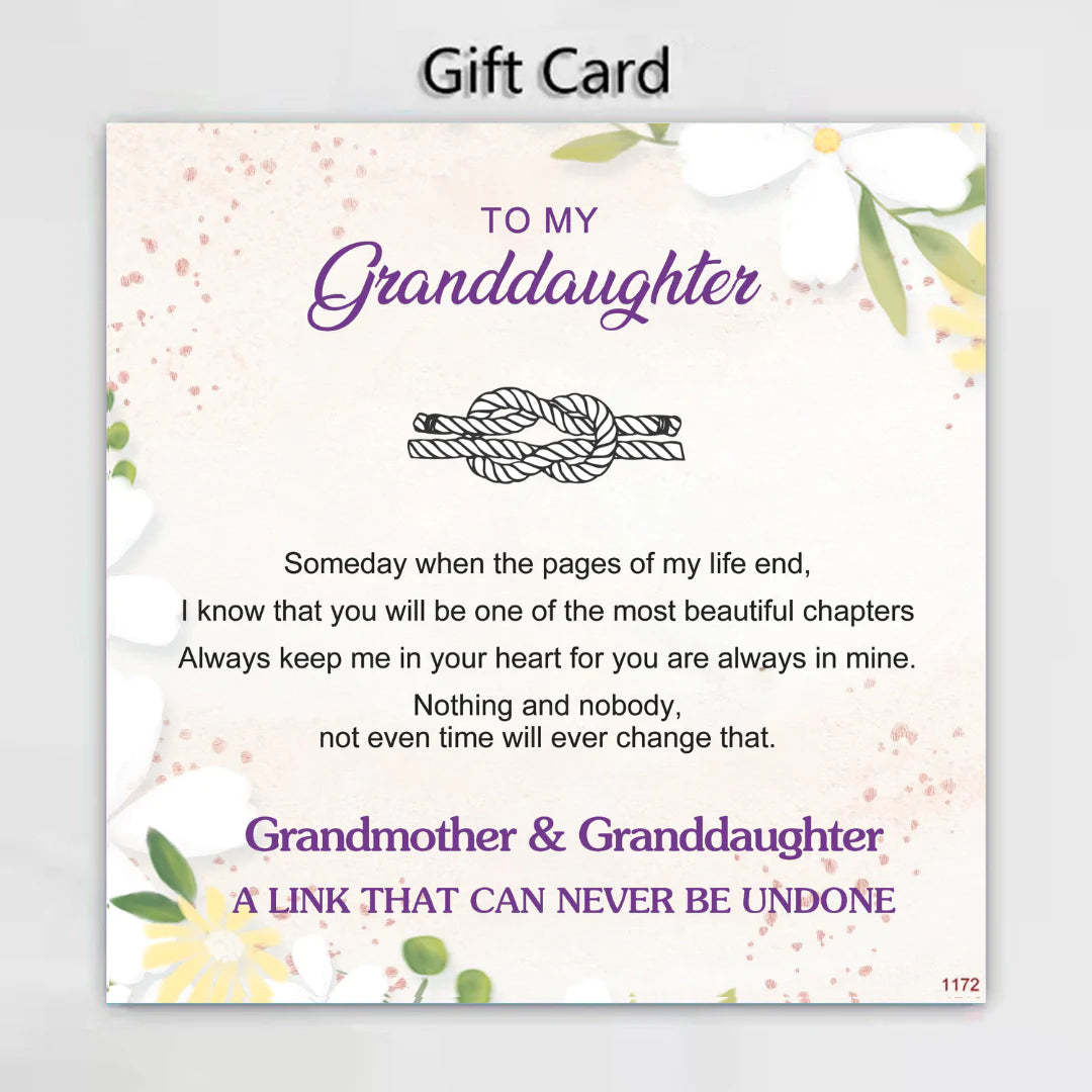 For Granddaughter - Grandmother/Grandpa And Granddaughter A Link That Can Never Be Undone Peach Blossom Knot Bracelet-37bracelet