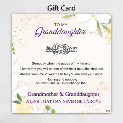 For Granddaughter - Grandmother/Grandpa And Granddaughter A Link That Can Never Be Undone Peach Blossom Knot Bracelet-37bracelet
