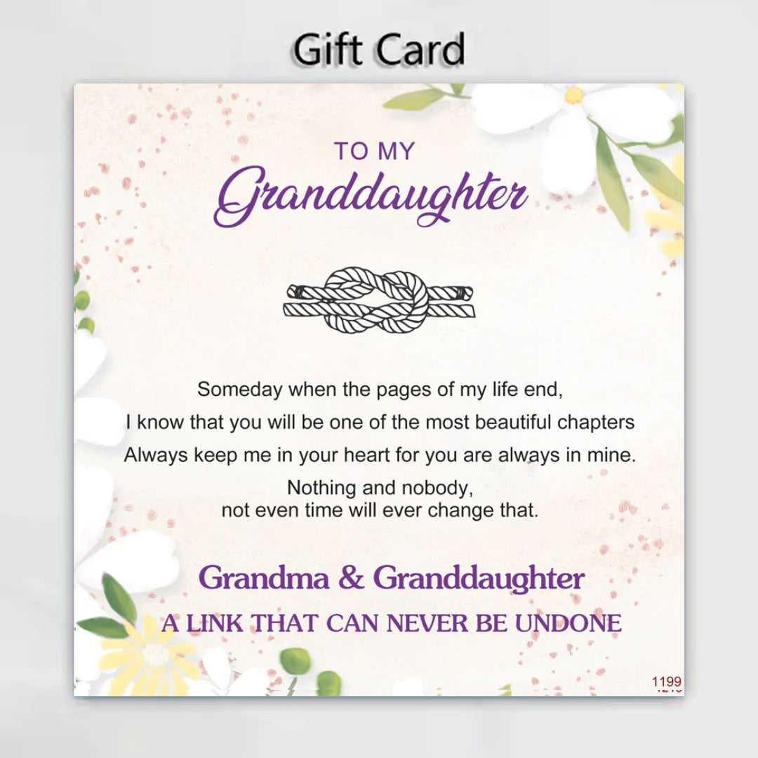 For Granddaughter - Grandmother/Grandpa And Granddaughter A Link That Can Never Be Undone Peach Blossom Knot Bracelet-37bracelet