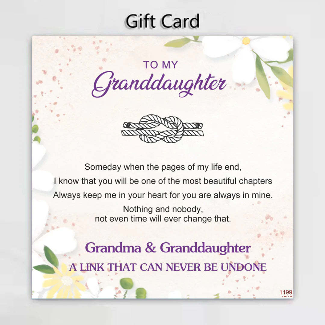 For Granddaughter - Grandmother/Grandpa And Granddaughter A Link That Can Never Be Undone Peach Blossom Knot Bracelet-37bracelet