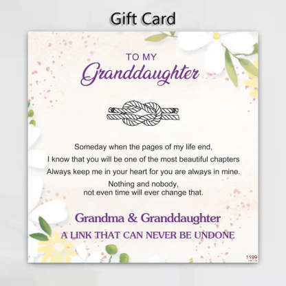 For Granddaughter - Grandmother/Grandpa And Granddaughter A Link That Can Never Be Undone Peach Blossom Knot Bracelet-37bracelet