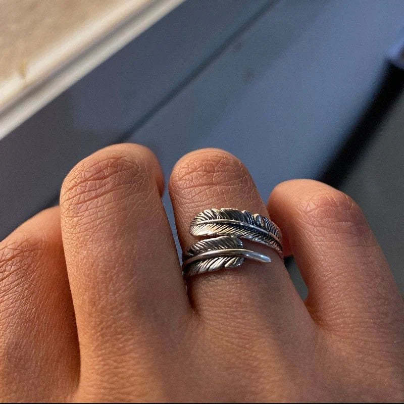 Feather Adjustable Ring-37bracelet