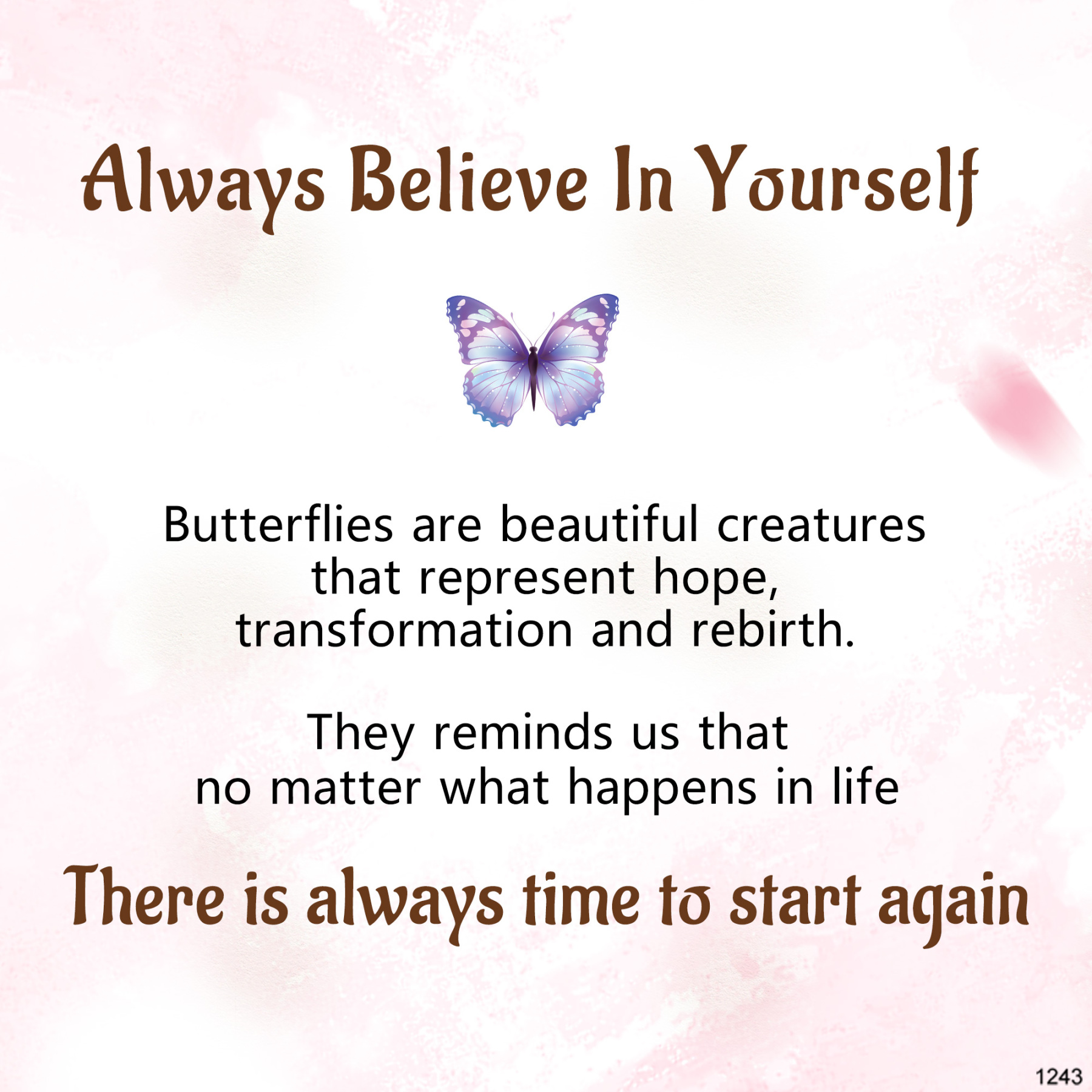 Always Believe In Yourself Butterfly Ring