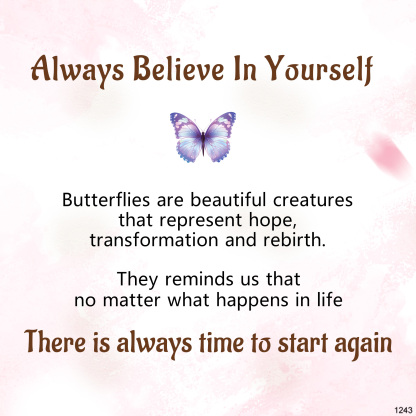 Always Believe In Yourself Butterfly Ring