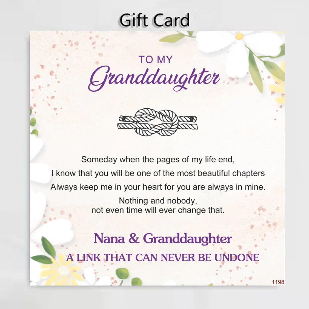 For Granddaughter - Grandmother/Grandpa And Granddaughter A Link That Can Never Be Undone Peach Blossom Knot Bracelet-37bracelet