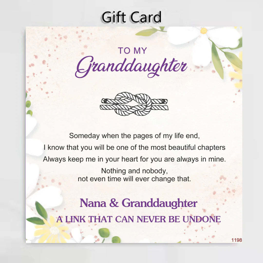 For Granddaughter - Grandmother/Grandpa And Granddaughter A Link That Can Never Be Undone Peach Blossom Knot Bracelet-37bracelet