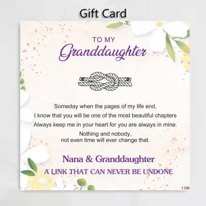 For Granddaughter - Grandmother/Grandpa And Granddaughter A Link That Can Never Be Undone Peach Blossom Knot Bracelet-37bracelet