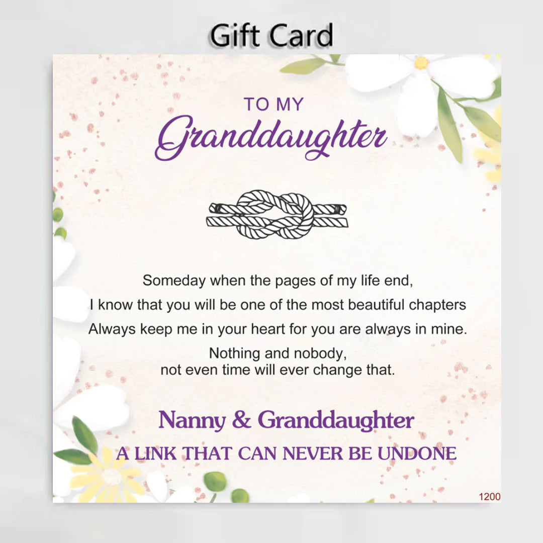 For Granddaughter - Grandmother/Grandpa And Granddaughter A Link That Can Never Be Undone Peach Blossom Knot Bracelet-37bracelet