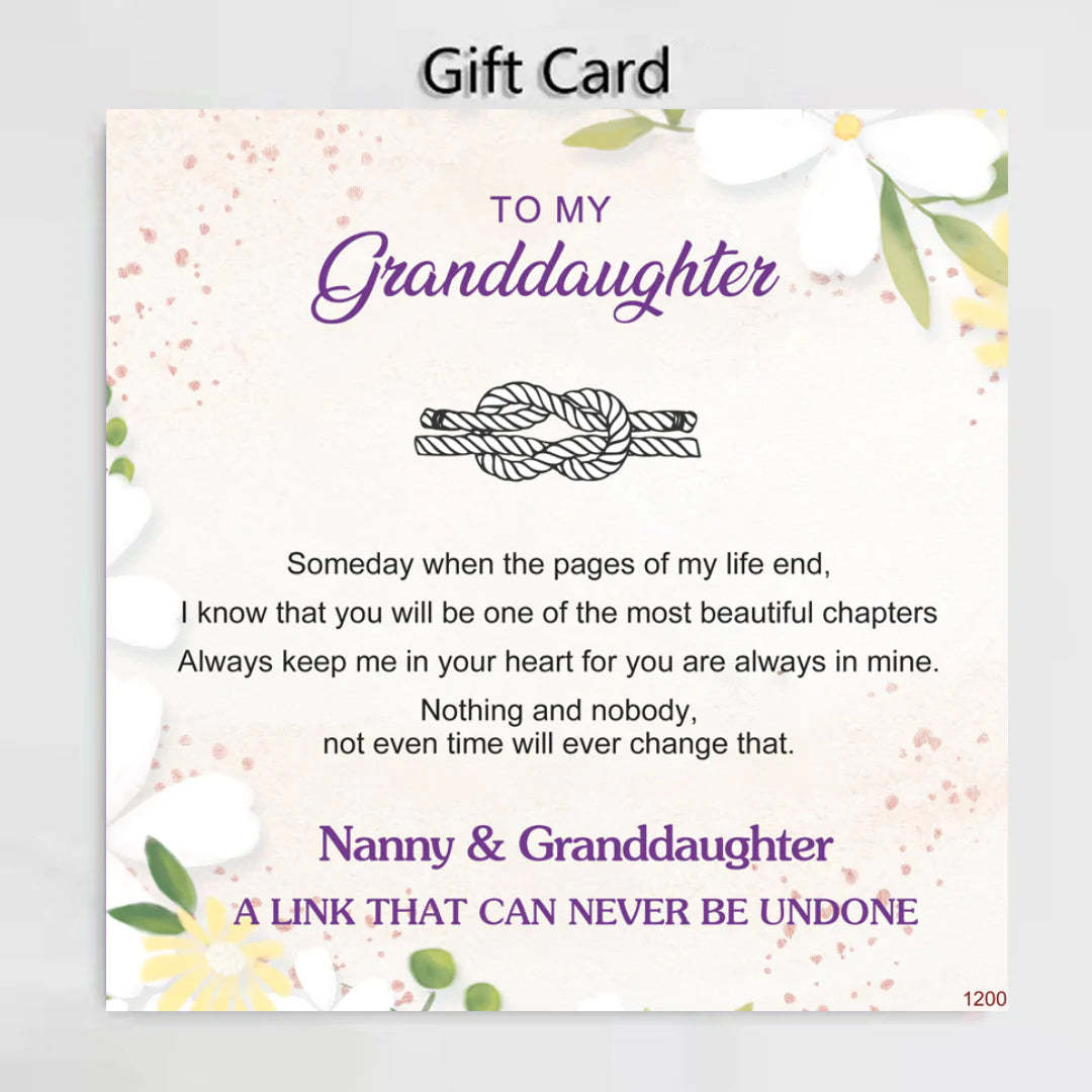 For Granddaughter - Grandmother/Grandpa And Granddaughter A Link That Can Never Be Undone Peach Blossom Knot Bracelet-37bracelet