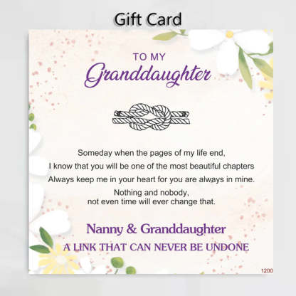 For Granddaughter - Grandmother/Grandpa And Granddaughter A Link That Can Never Be Undone Peach Blossom Knot Bracelet-37bracelet