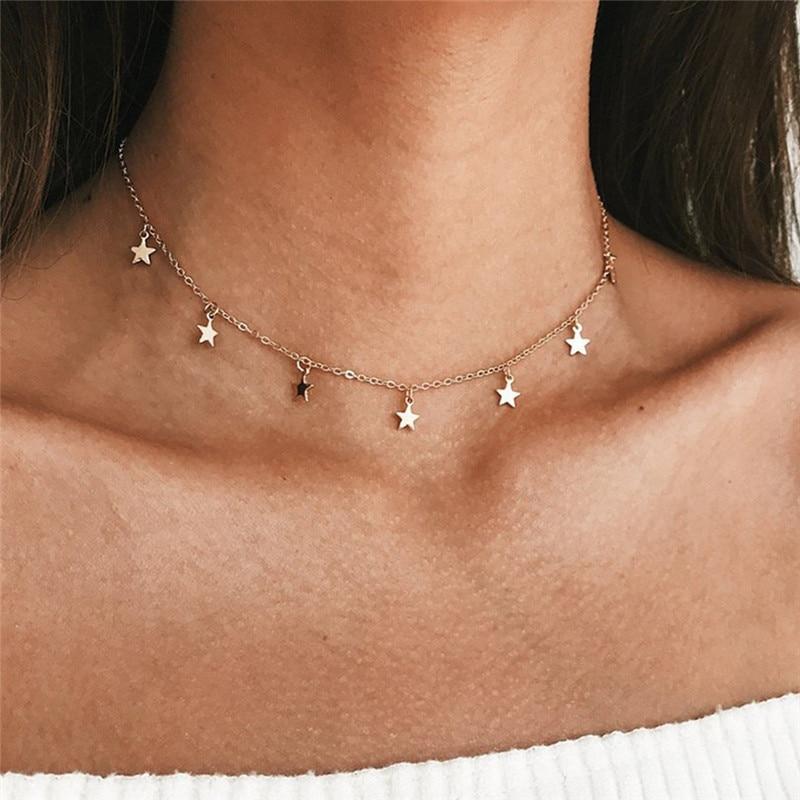 Star Decorated Chain Choker