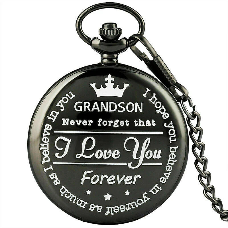 For Grandson - Never Forget That I LOVE YOU Pocket Watch-37bracelet