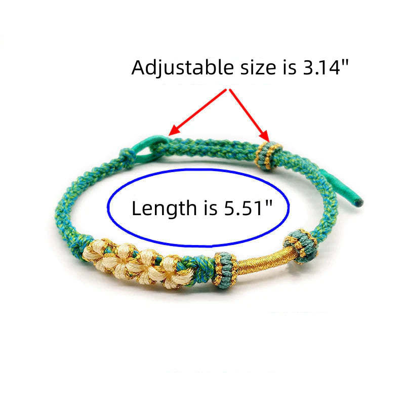For Granddaughter - Grandmother/Grandpa And Granddaughter A Link That Can Never Be Undone Peach Blossom Knot Bracelet-37bracelet