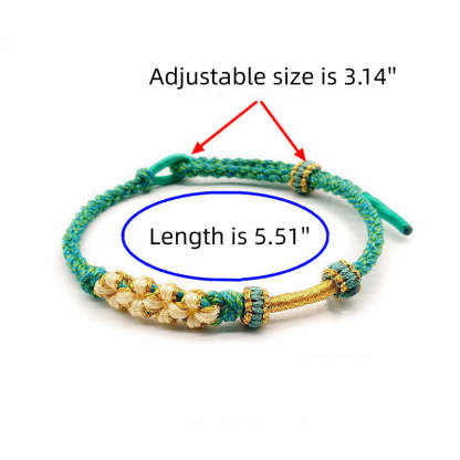 For Granddaughter - Grandmother/Grandpa And Granddaughter A Link That Can Never Be Undone Peach Blossom Knot Bracelet-37bracelet