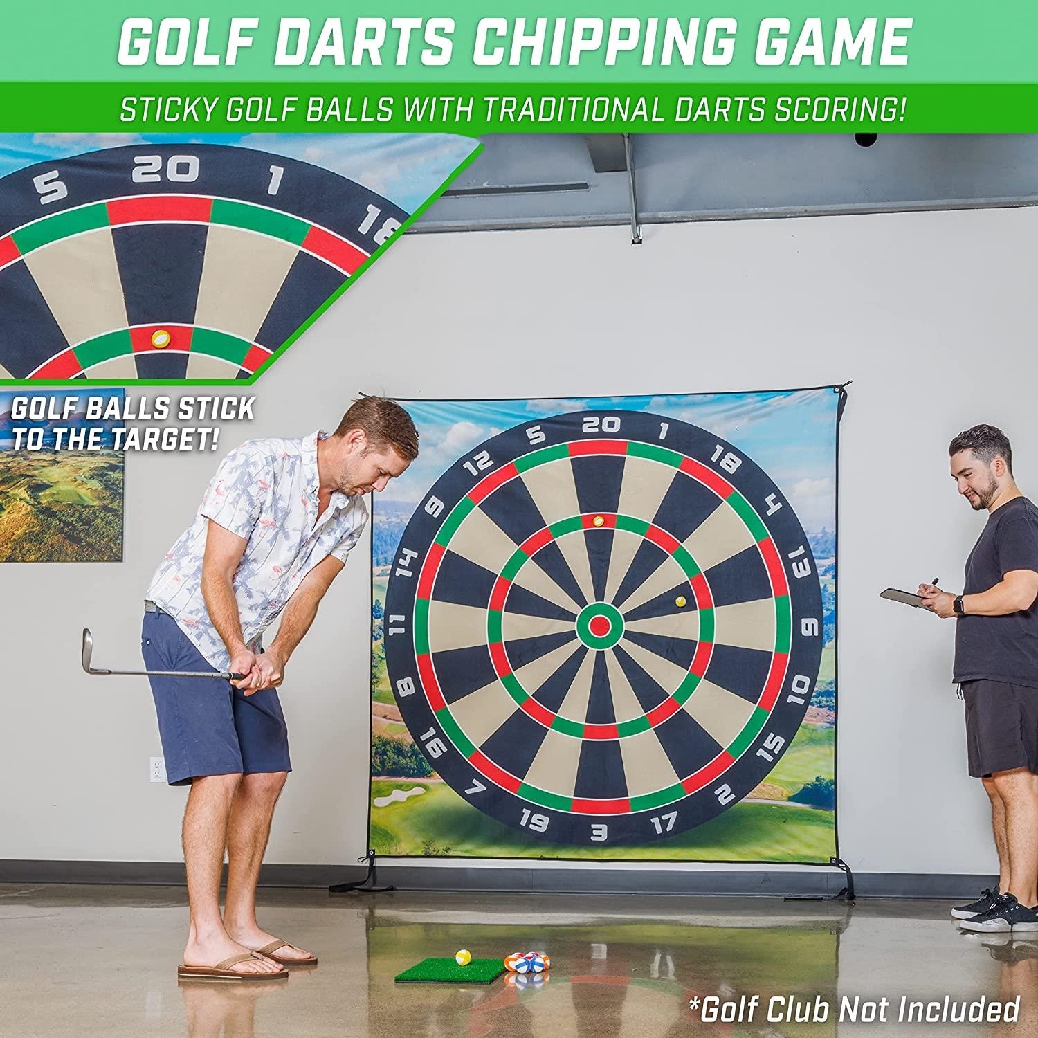 6 FT GOLF DARTS CHIPPING GAME WITH CHIP N' STICK GOLF BALLS