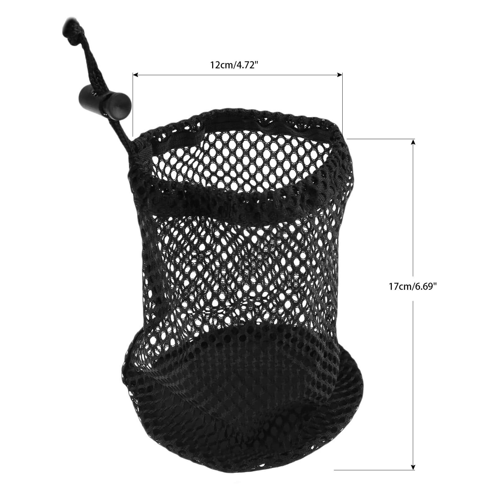 Black Nylon Mesh Golf Ball Bag