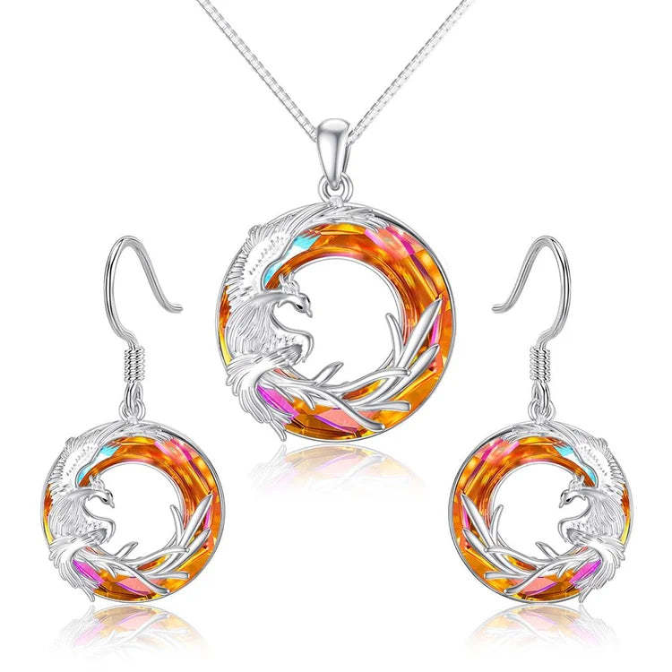 For Daughter - S925 I am So Proud of You Crystal Phoenix Necklace