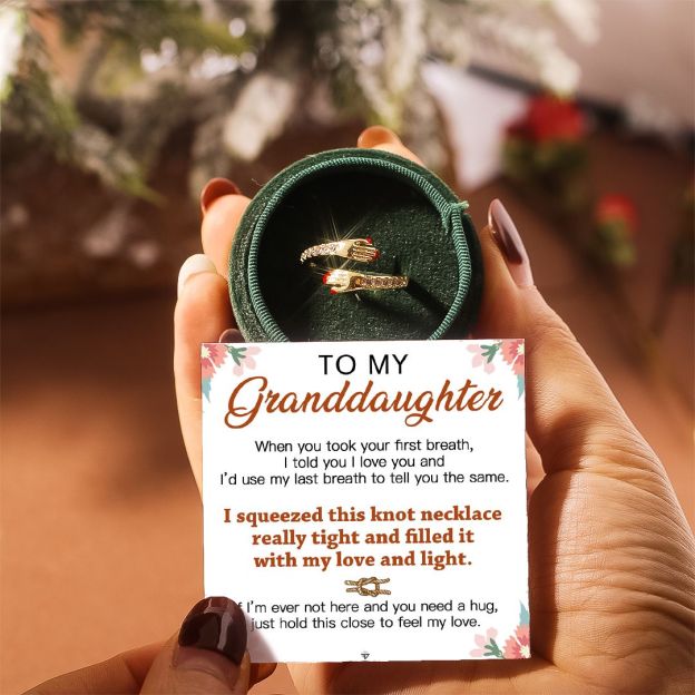 For Granddaughter - Filled It with My Love and Light Hug Ring