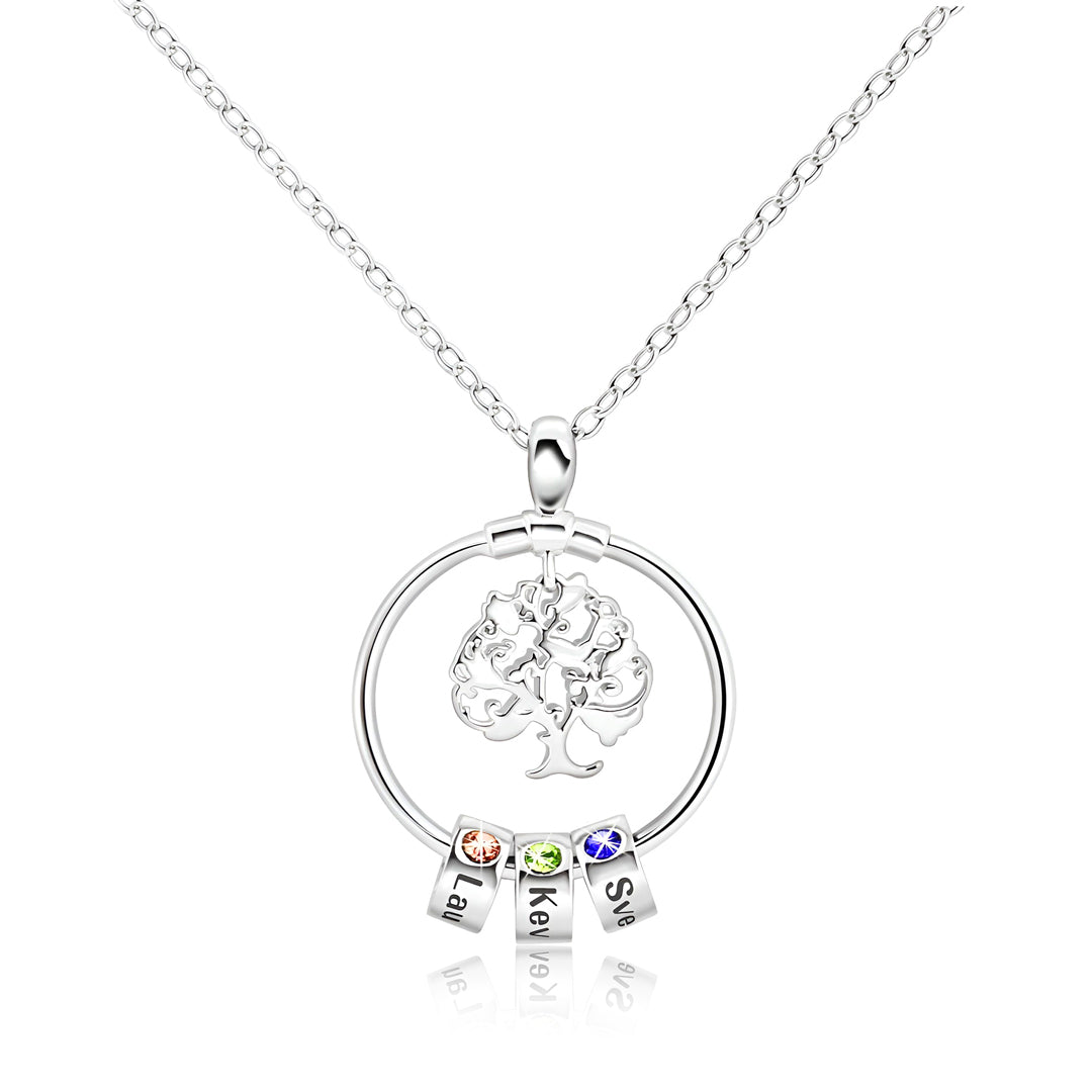 For Mother - Mother Is The Family Root Personalized Family Tree Necklace