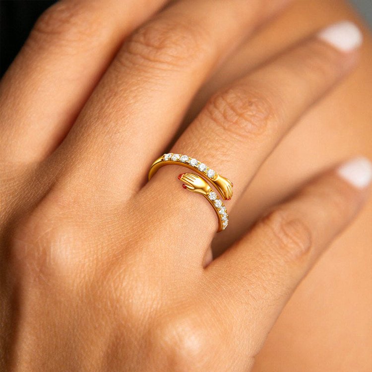 For Granddaughter - Filled It with My Love and Light Hug Ring