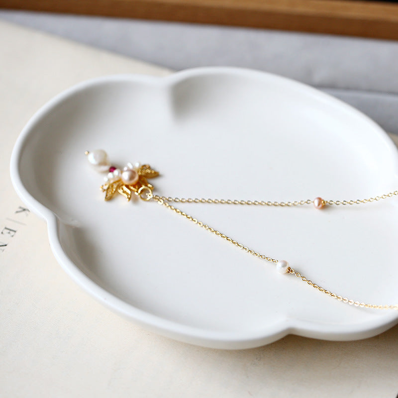 Enlightment & New Beginnings Lotus Pearl Necklace