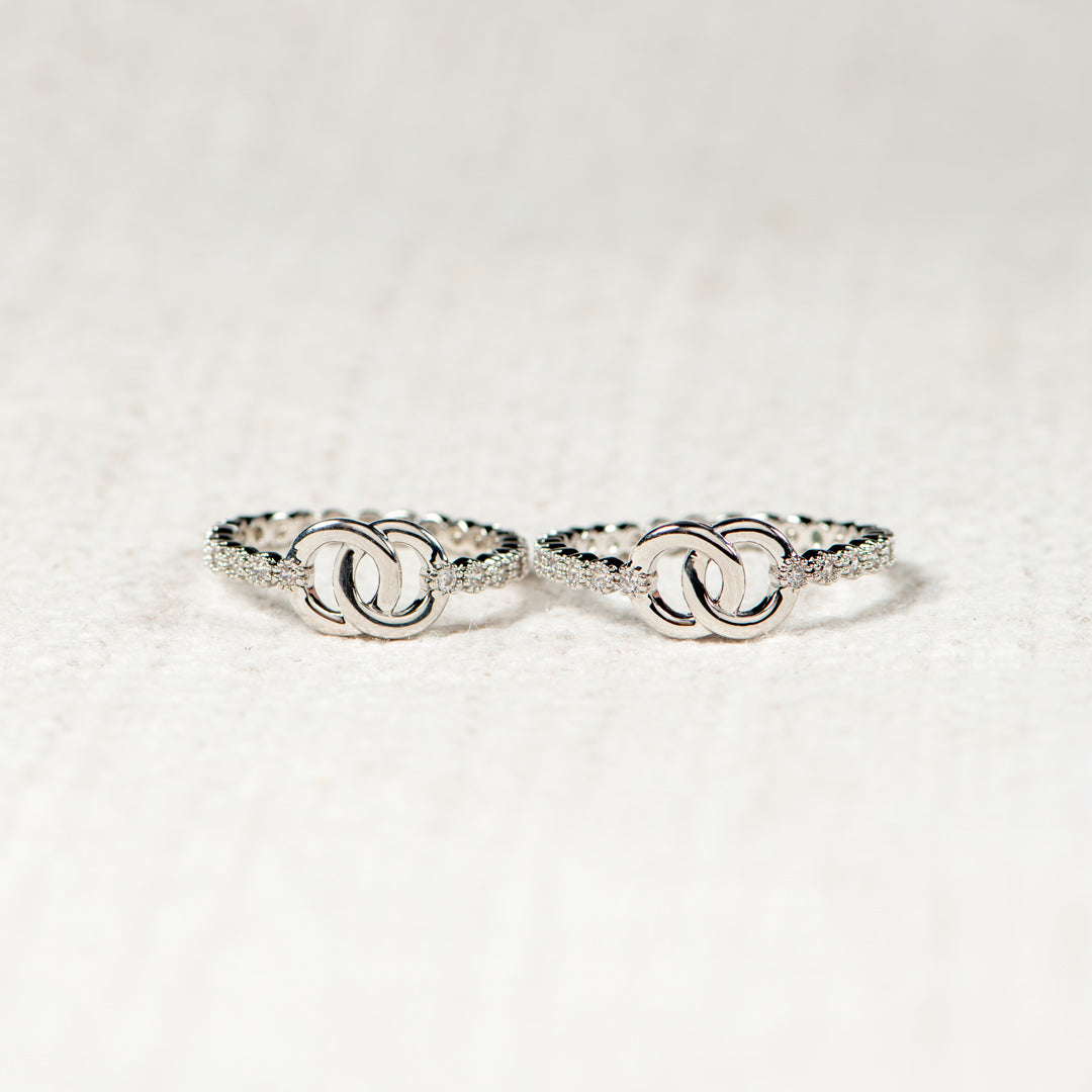 S925 Mother & Daughter interlocking ring