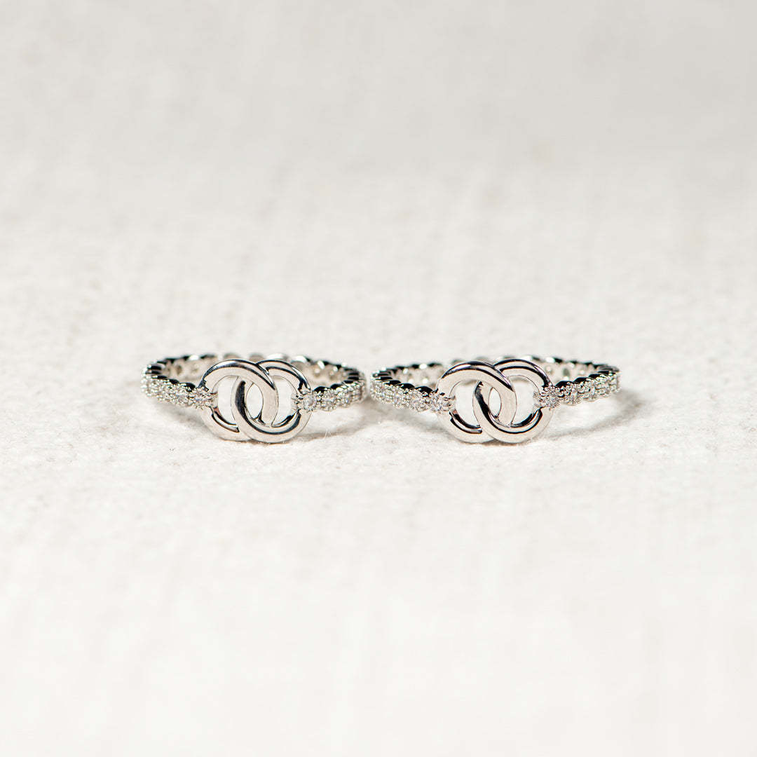 S925 Mother & Daughter interlocking ring