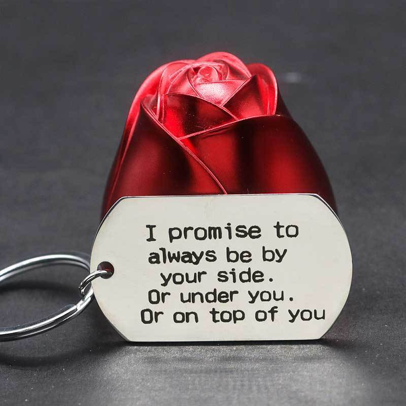 For Love - I Promise To Always Be By Your Side Funny Keychain