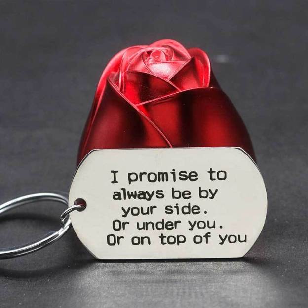 For Love - I Promise To Always Be By Your Side Funny Keychain