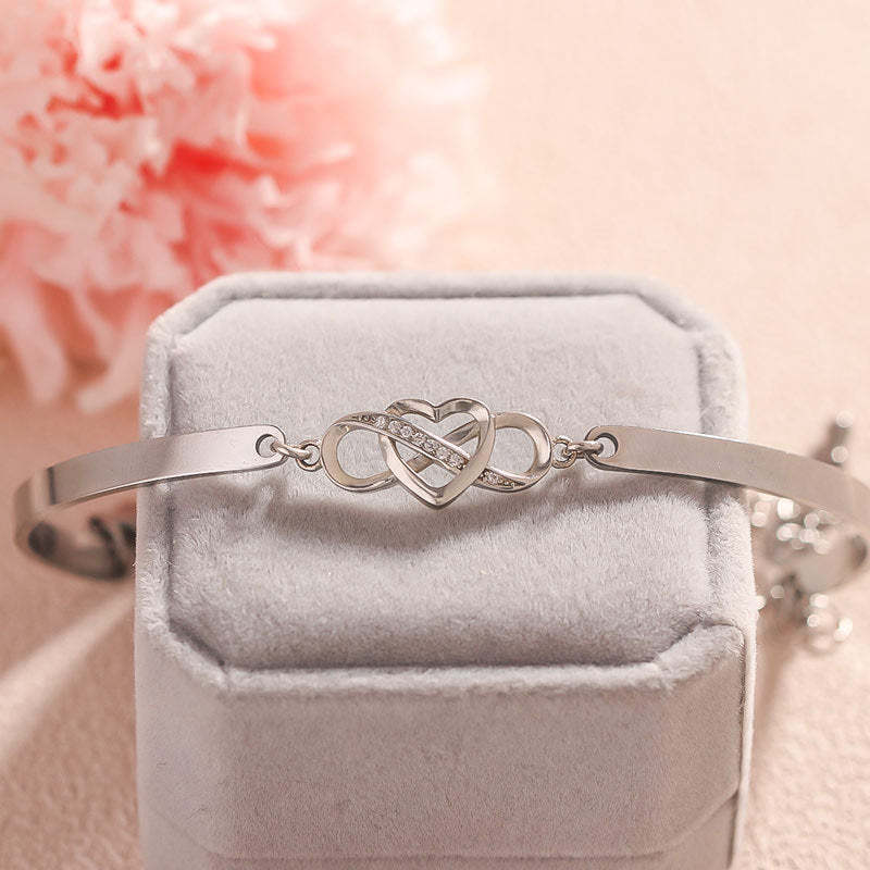 For Love - I Love You Forever and Always Infinity Heart Bracelet