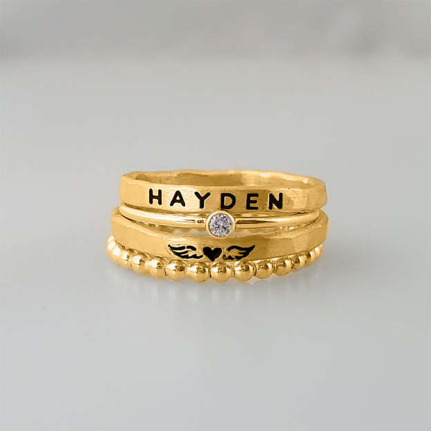 For Memorial - To My Father in Heaven Wings Ring