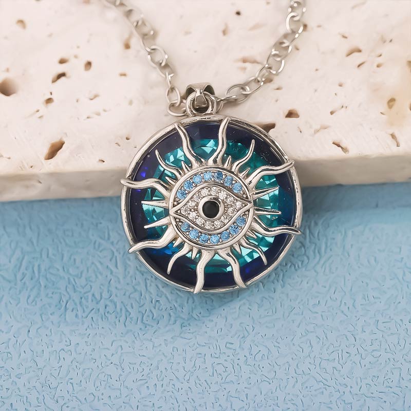 S925 May You Always be Protected Crystal Evil Eye Necklace