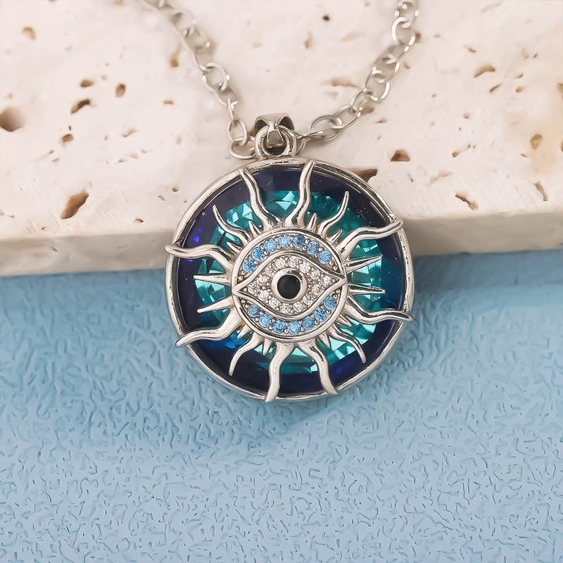 S925 May You Always be Protected Crystal Evil Eye Necklace