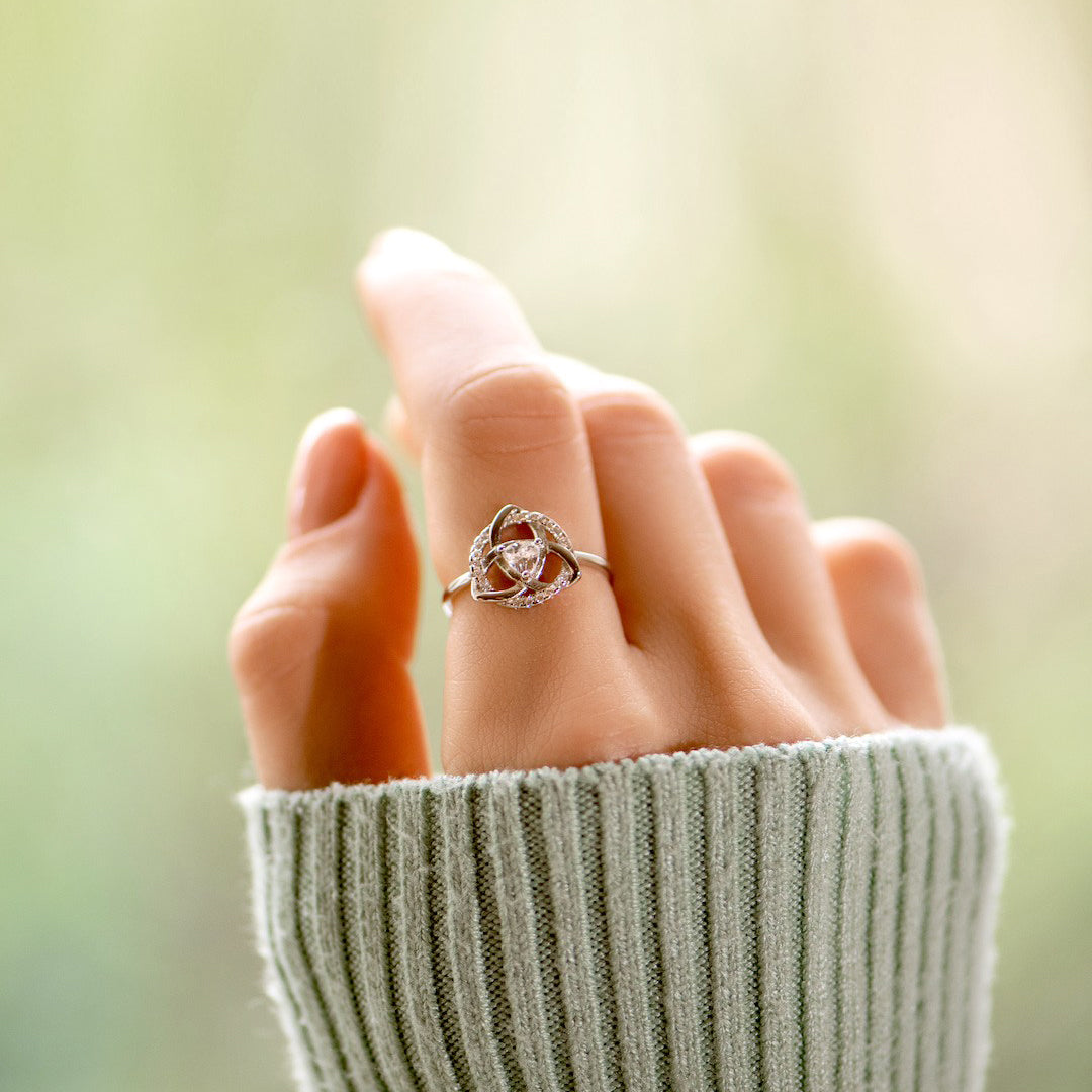 For Love - S925 I Love You Until Infinity Runs Out Celtic Knot Ring
