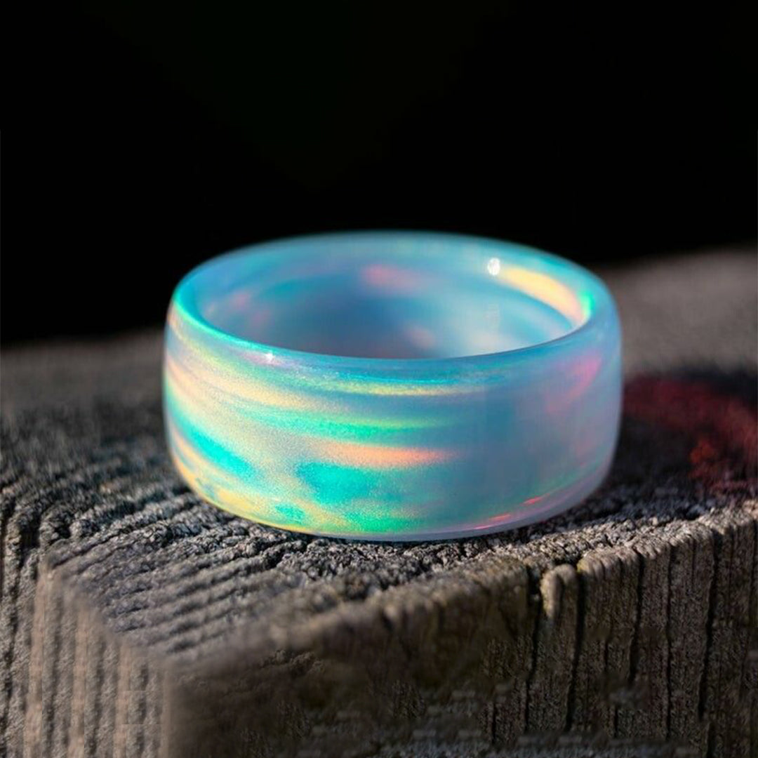 Pink Blue Opal Ring