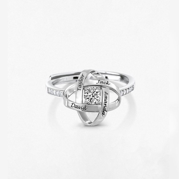 For Grandmother - Knot Name Custom Ring