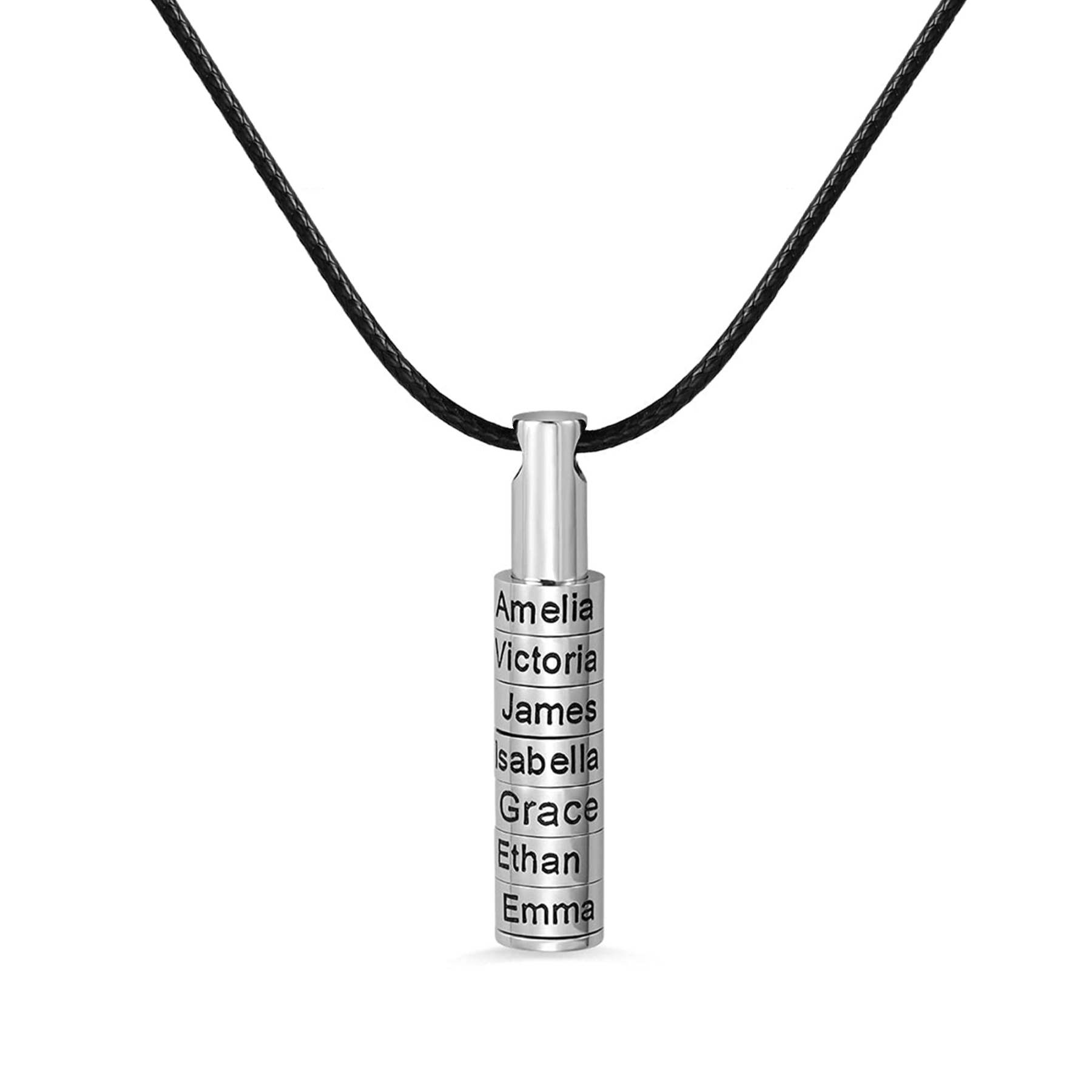 For Father - Cylinder Beads Name Custom Necklace