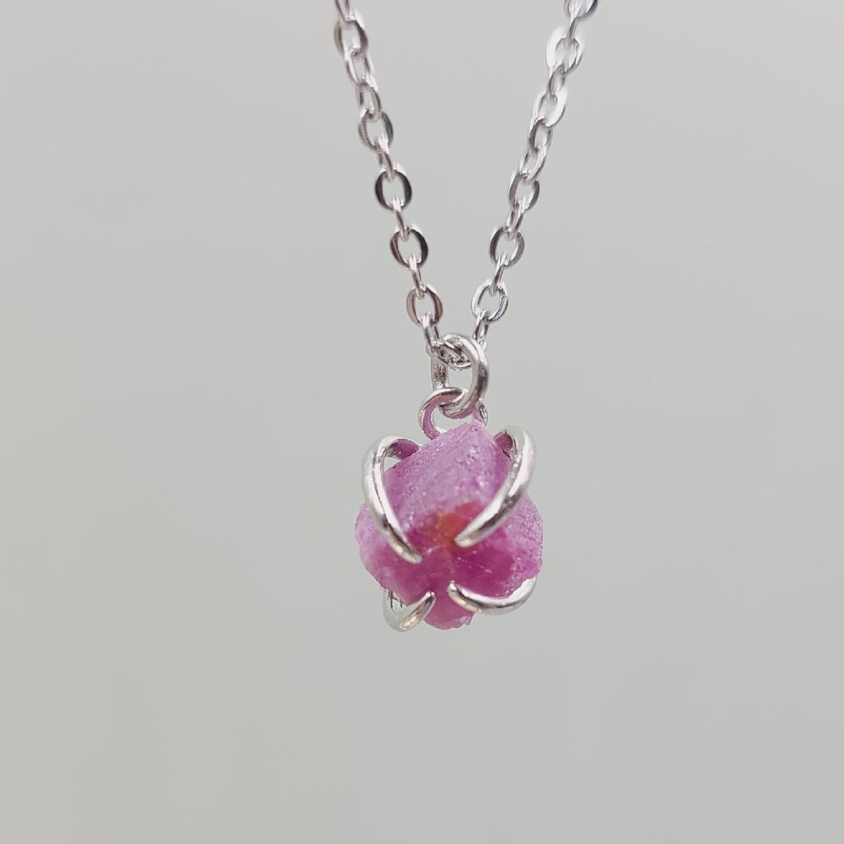 Raw Stone Birthstone Necklace