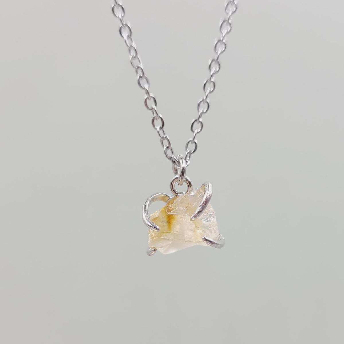 Raw Stone Birthstone Necklace