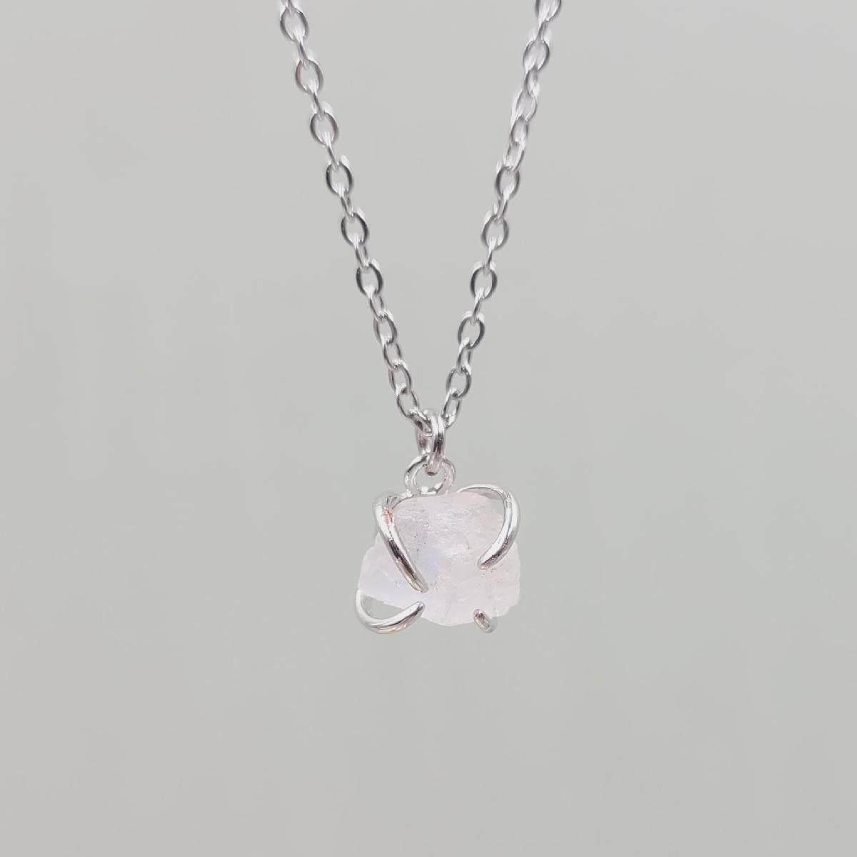 Raw Stone Birthstone Necklace