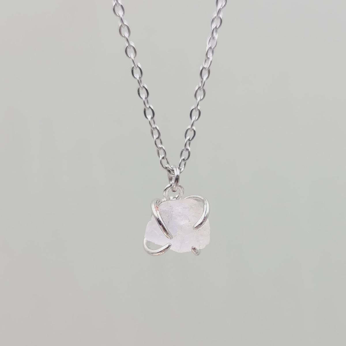 Raw Stone Birthstone Necklace