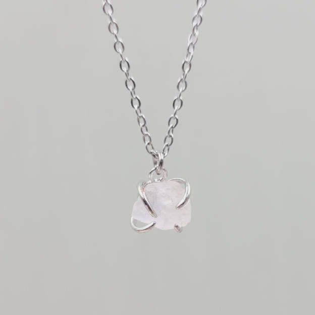 Raw Stone Birthstone Necklace