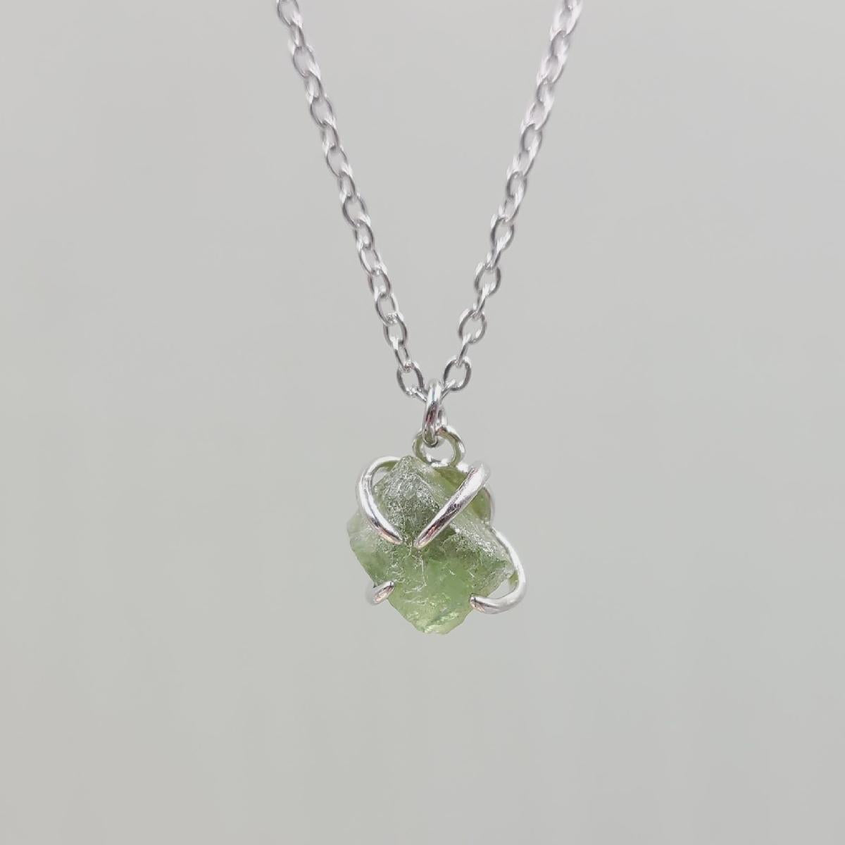 Raw Stone Birthstone Necklace