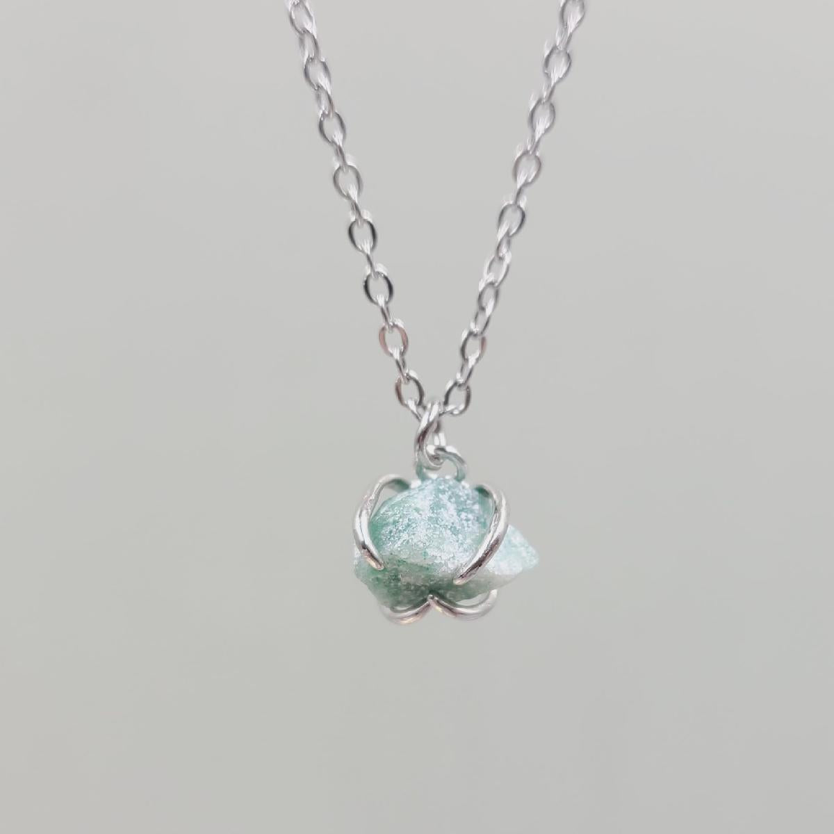 Raw Stone Birthstone Necklace