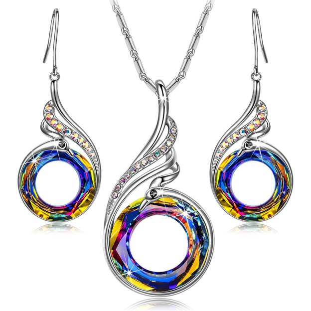 For Self - I Survived Because The Fire Inside Me Burns Brighter Than The Fire Around Me Crystal Necklace