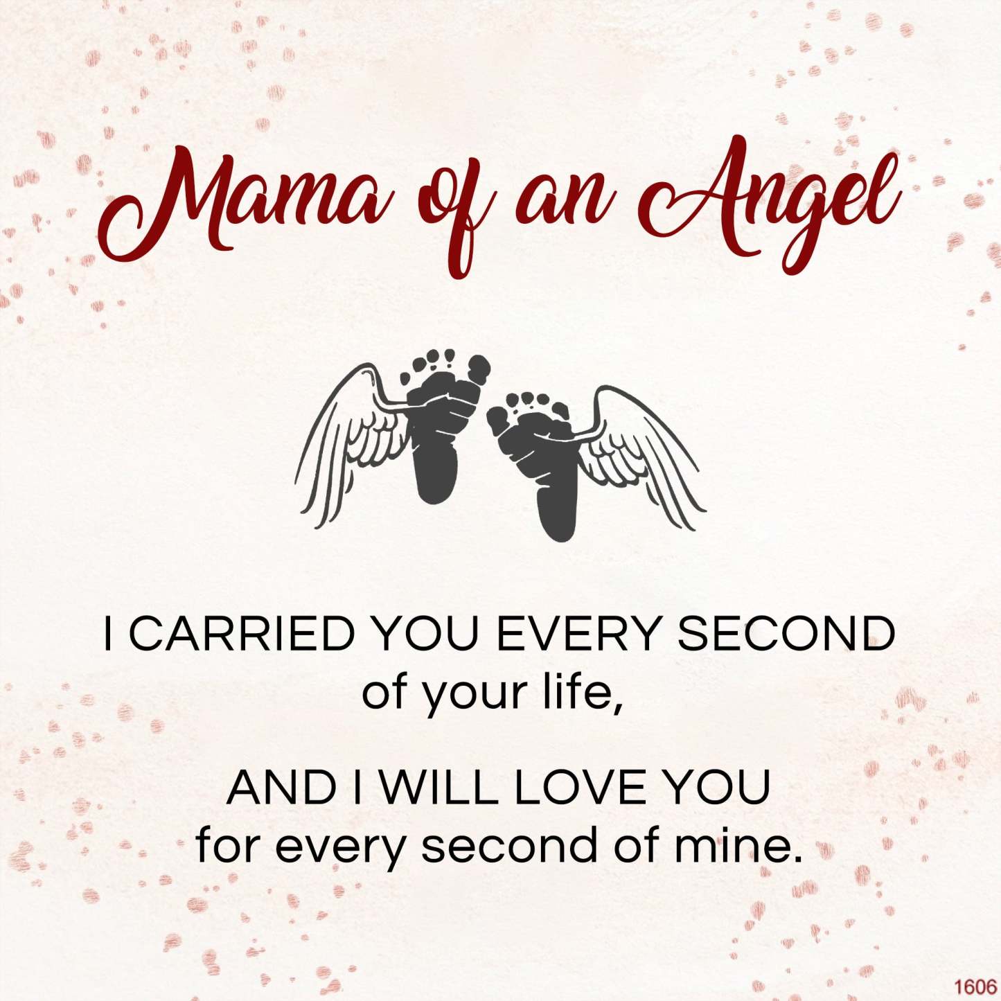 For Mother/Daughter - Mama Of An Angel Baby Feet Wing Ring