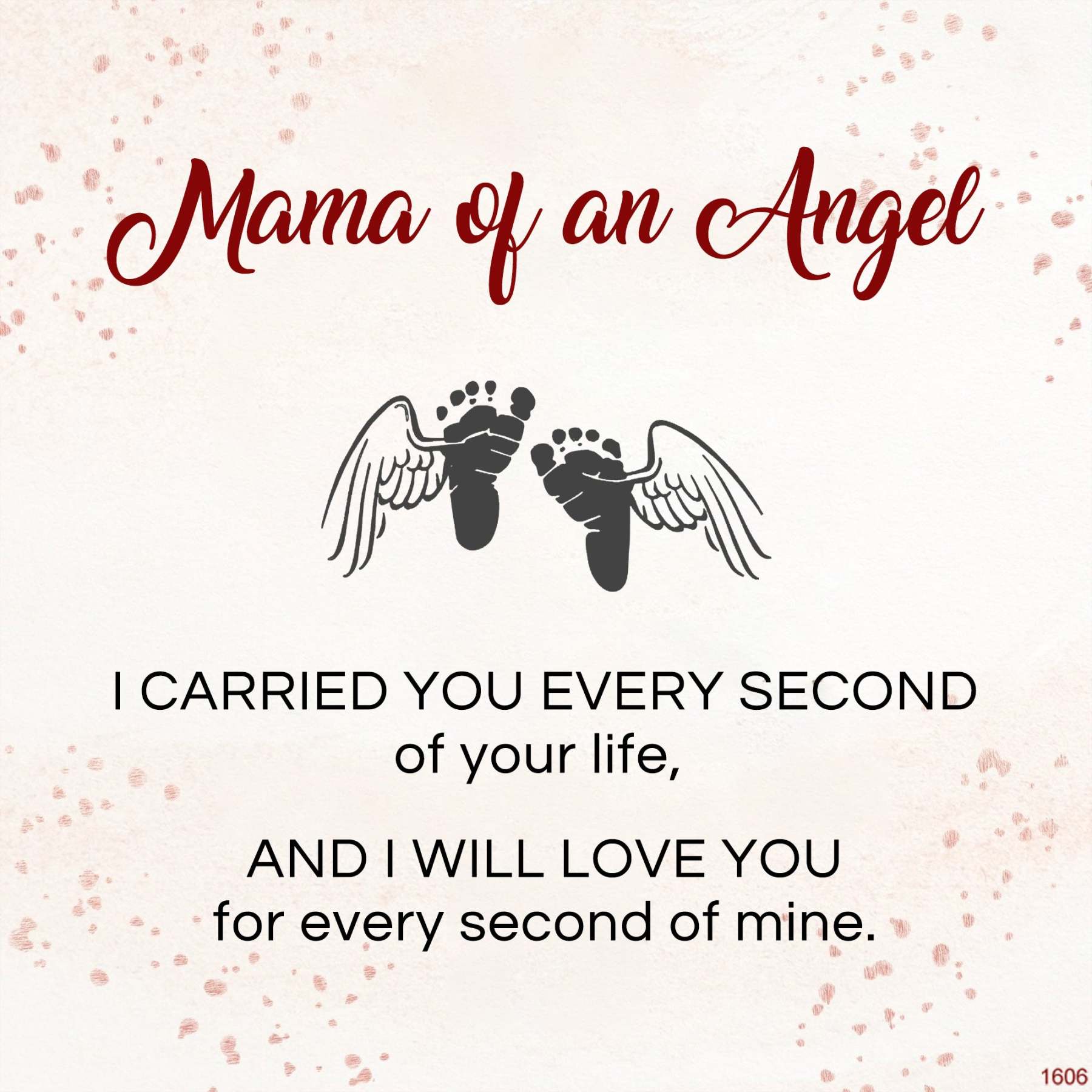 For Mother/Daughter - Mama Of An Angel Baby Feet Wing Ring