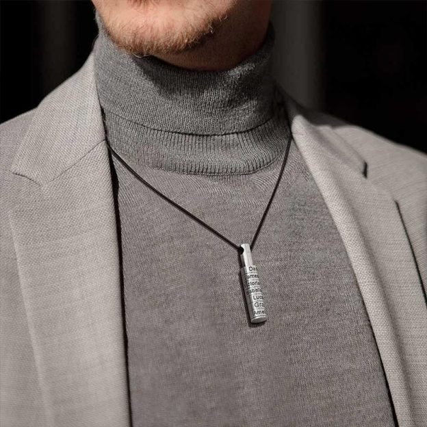 For Father - Cylinder Beads Name Custom Necklace