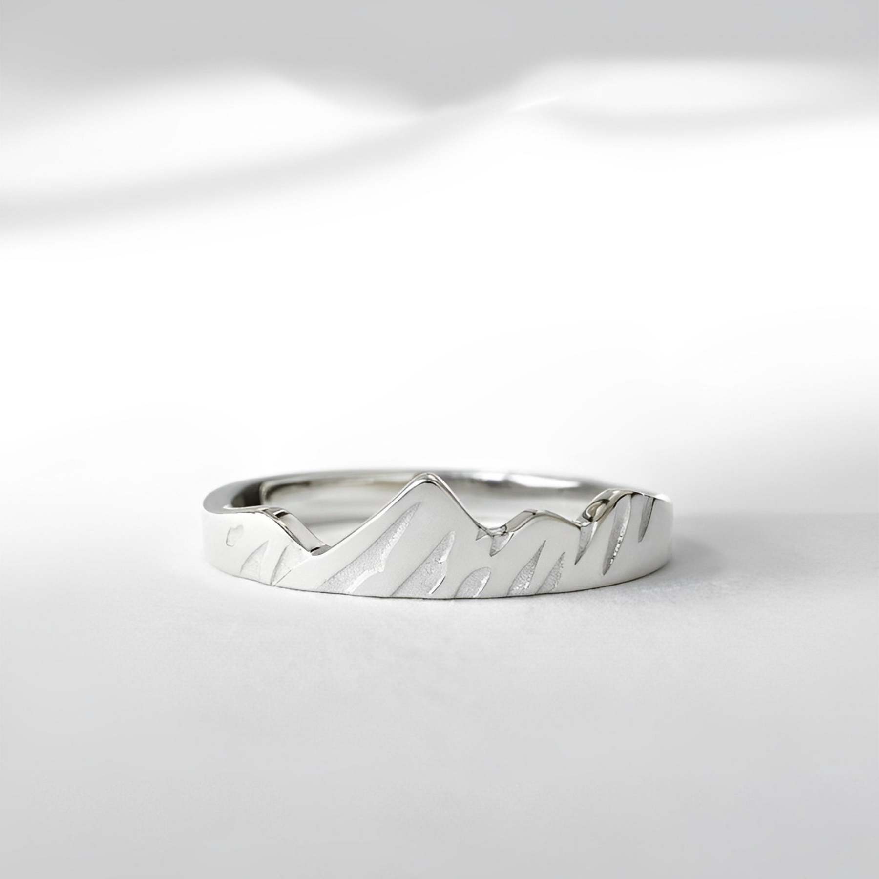S925 Keep Climbing Mountain Rings