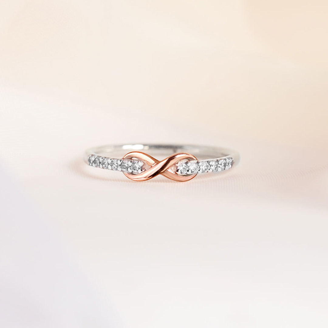 S925 Aunt And Niece Forever Linked Together Infinity Ring